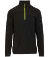 RG452 TRF691 Regatta Navigate Half Zip Fleece Black / Lime Green colour image